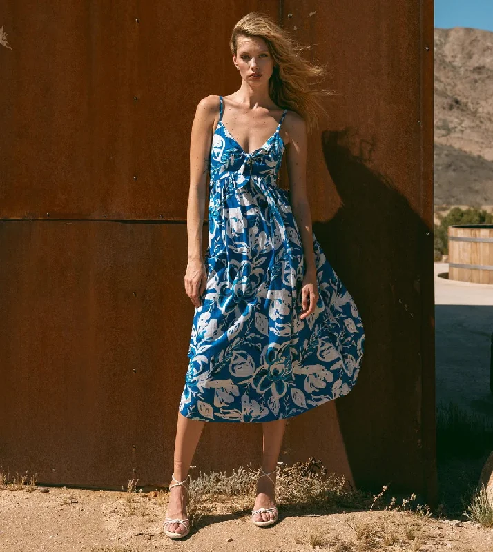 Annie Ankle Dress in Azure