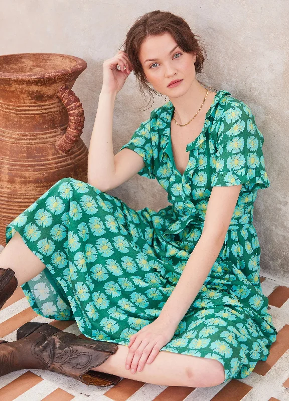 Naomi Shirtdress in Harlan Green