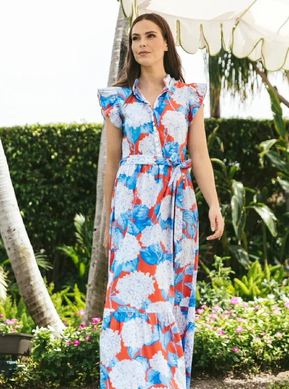 Taylor Dress in Americana Hydrangea