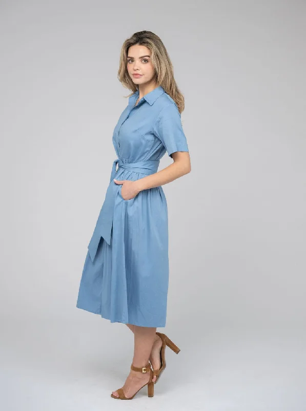 The Elle Midi Dress | Lake Blue