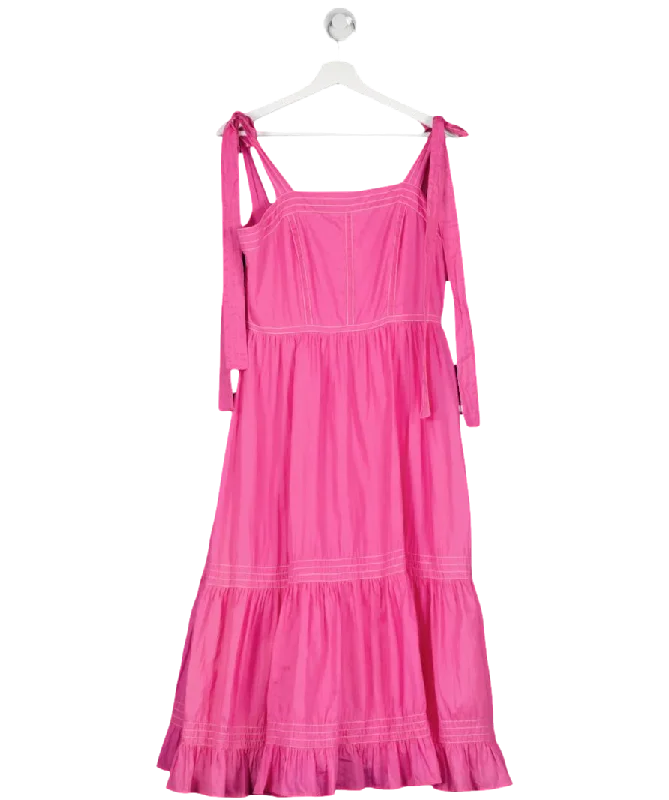 bamford Pink Xmartha Bayou Strappy Cotton Dress UK S