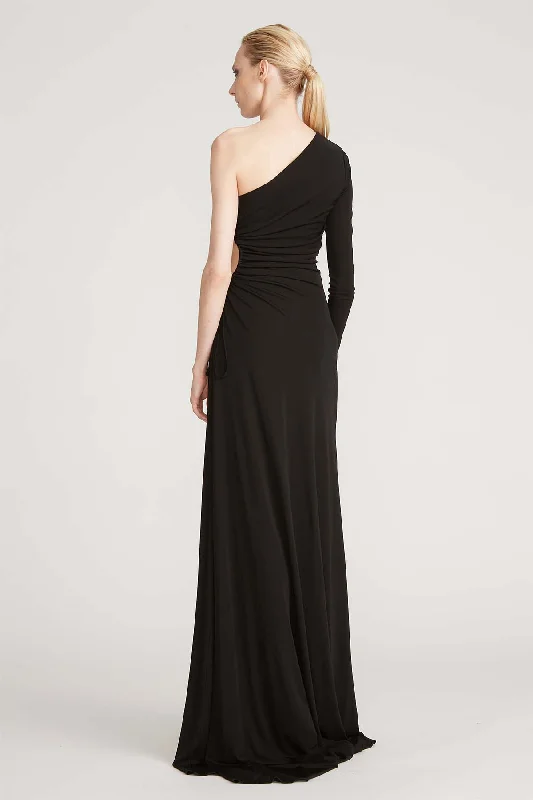 Bay Matte Jersey Gown - Black