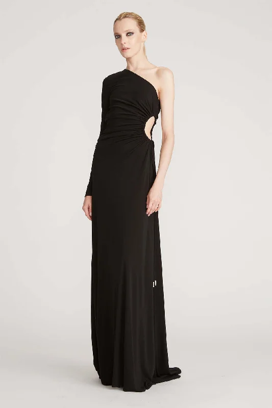 Bay Matte Jersey Gown - Black