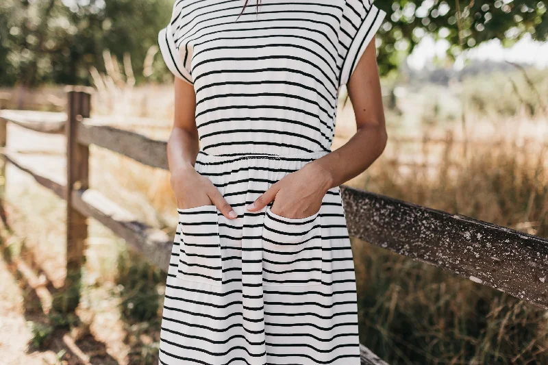 Becky Striped Midi Dress