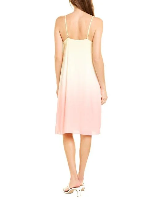 Dip Dye Slip Dress - Pink Yellow