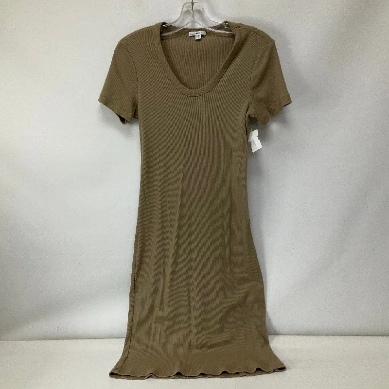 Dress Casual Midi By James Perse In Taupe, Size: 2