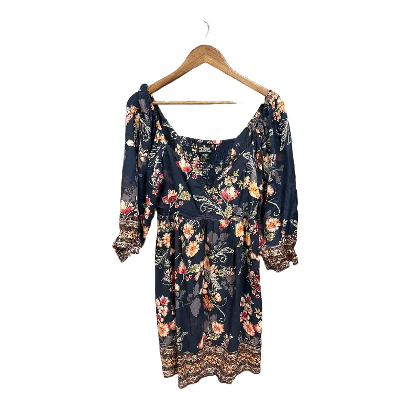 Dress Casual Short By Angie In Floral Print, Size: Xl