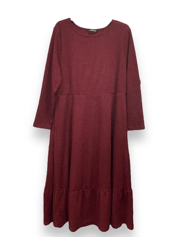 Dress Sweater By Clothes Mentor In Red, Size: 2x