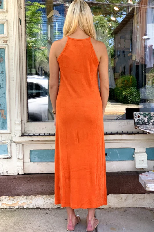 Emma Dress Loop Terry - Tangerine