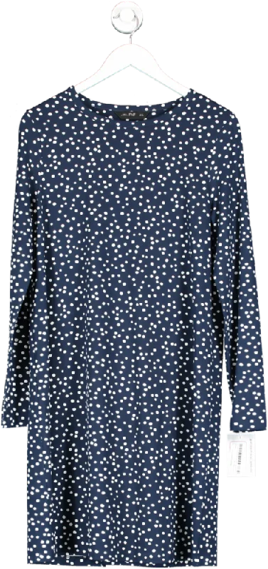 f&f tesco Blue Polka Dot Long Sleeve Dress UK 12