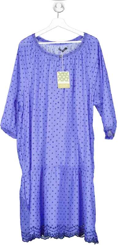 gudren sjoden Blue Lilly Polka-dot Dress UK XL