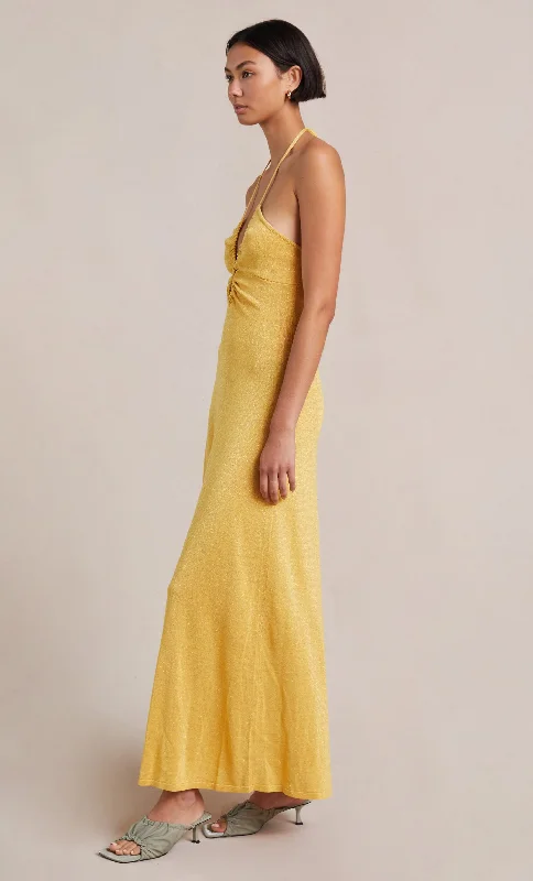 Indya Knit Maxi Dress - Straw