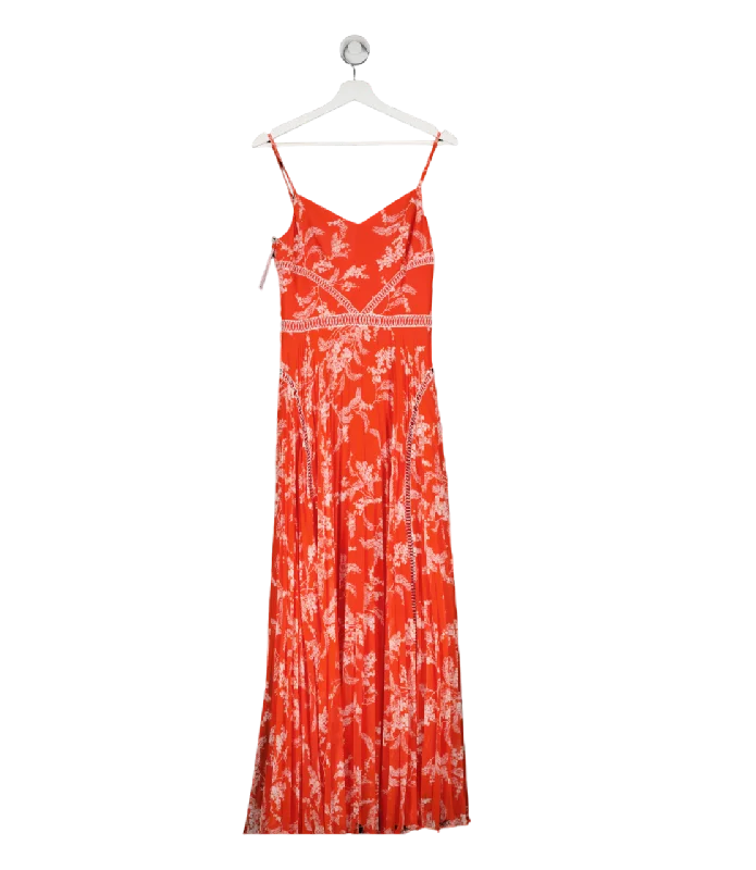 Karen Millen Orange Floral Dress UK 8