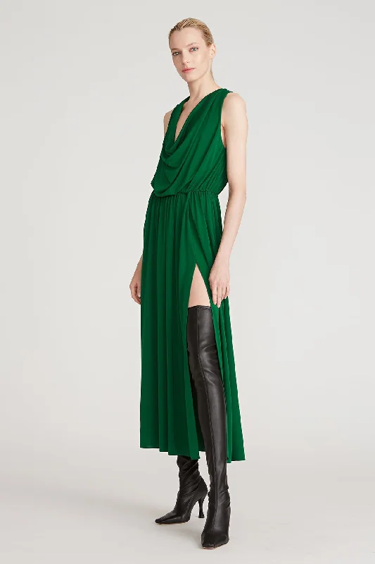 Karina Matte Jersey Gown - Jade