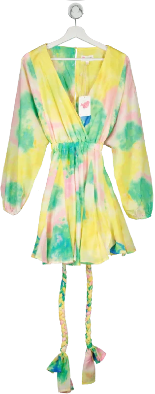 L'Atiste By Amy Multicoloured Tie Dye Skater Dress UK L