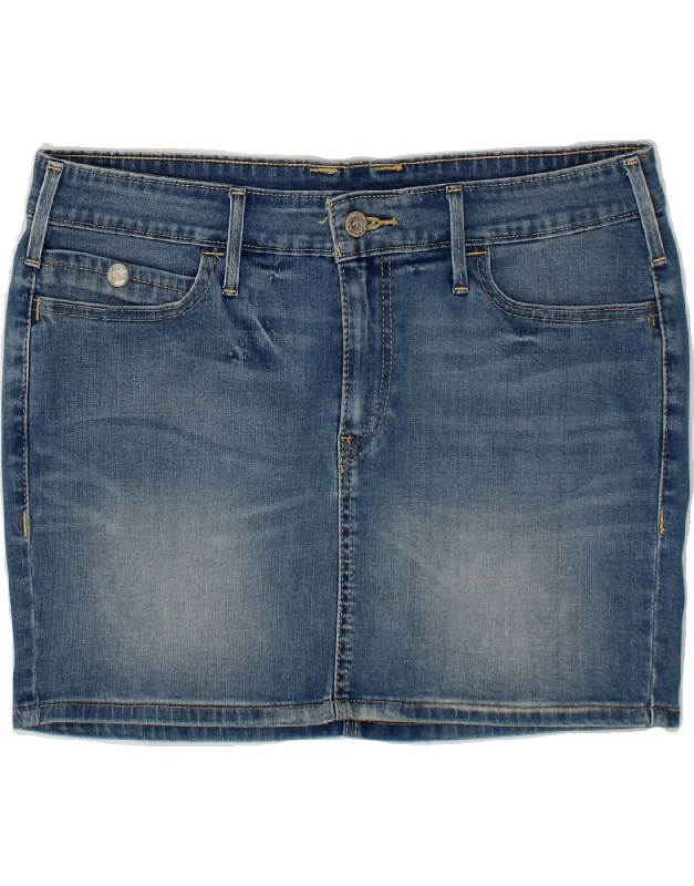 LEVI'S Womens Denim Skirt Medium W32  Blue Cotton