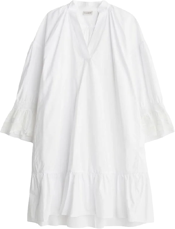 Malene Birger Clarisia Organic Cotton Dress Pure White UK XL