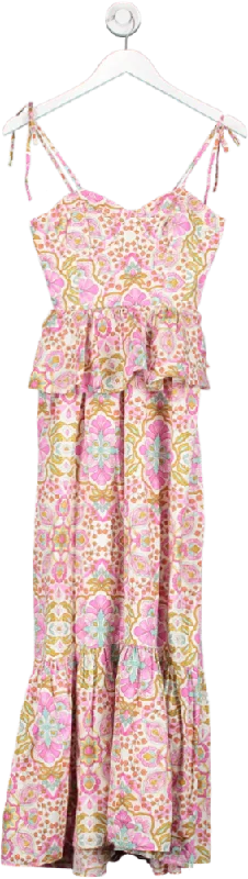 MISA Los Angeles Pink Rosie Dress In Floral Print UK XS