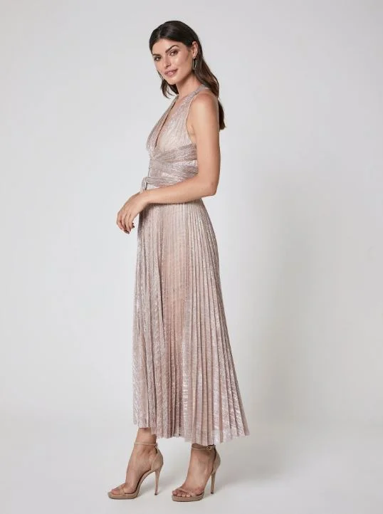 Peace Dress - Pale Pink Metallic