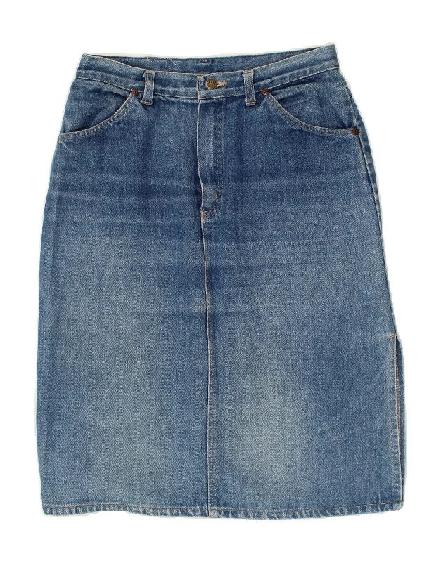 RIFLE Womens Denim Skirt W32 Large  Blue Cotton