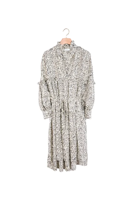 Robe imprimée oversize en soie