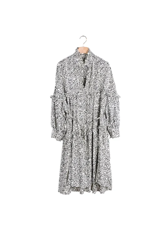 Robe imprimée oversize en soie