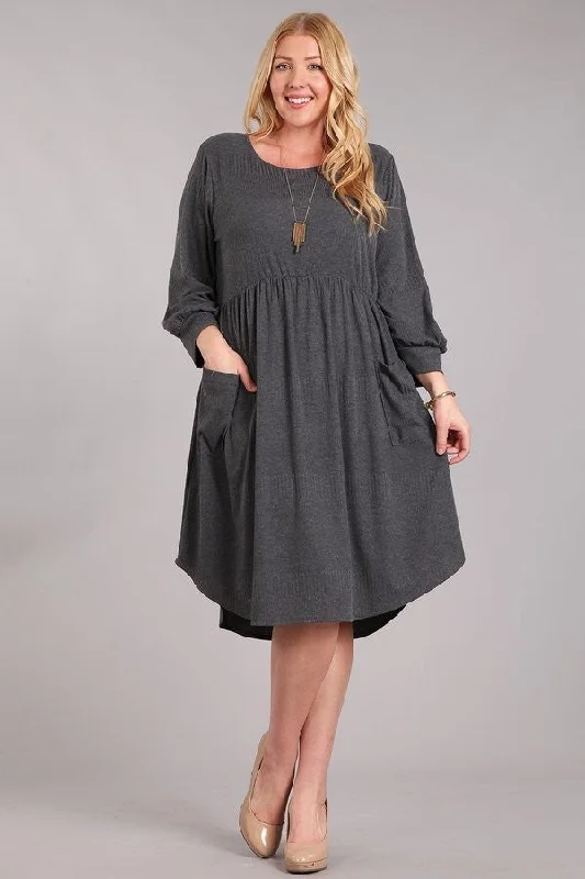 Totally Grey Midi Dress