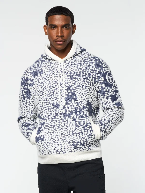 Astratta Jacquard Hoodie- Maritime Blue