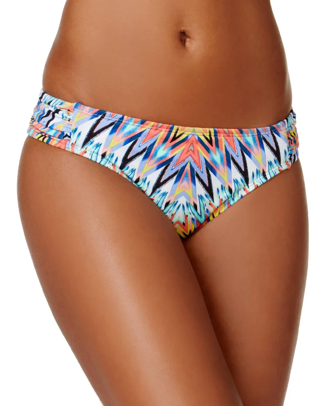 Bar III Women's Multicolor Ruched-Tab Hipster Bikini Bottom, XS