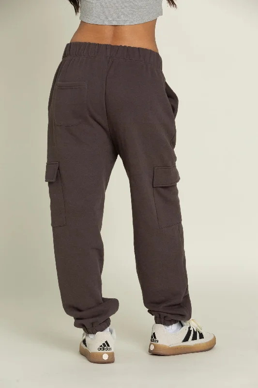 Charcoal Cargo Jogger Sweatpants