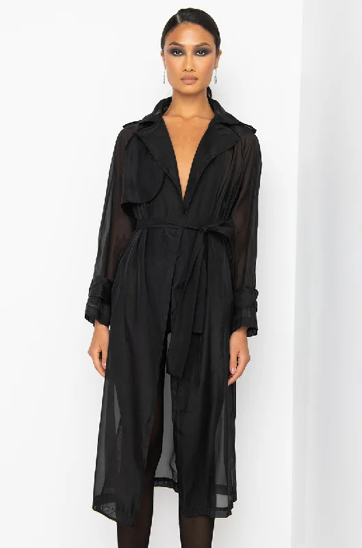 CHIFFON CHATEAU MESH TRENCH