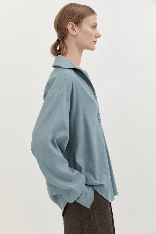 CLASSIC WOOL SHIRT - SKY