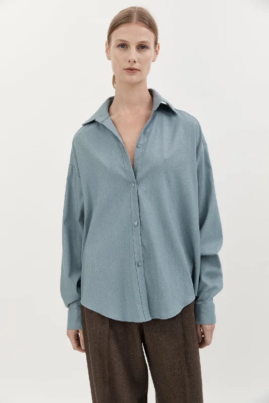 CLASSIC WOOL SHIRT - SKY