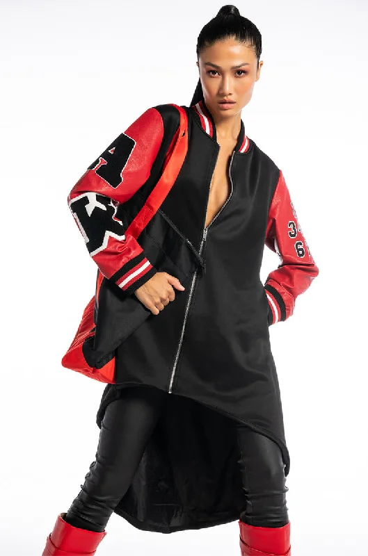 DUA HI LOW SCUBA VARSITY BOMBER TRENCH