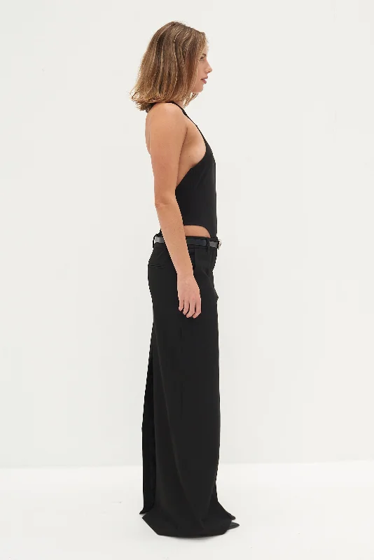 Lila Backless Bodysuit - Black