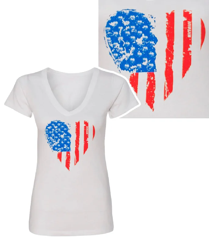 Heartbeat - Next level Women's V-Neck Shirt