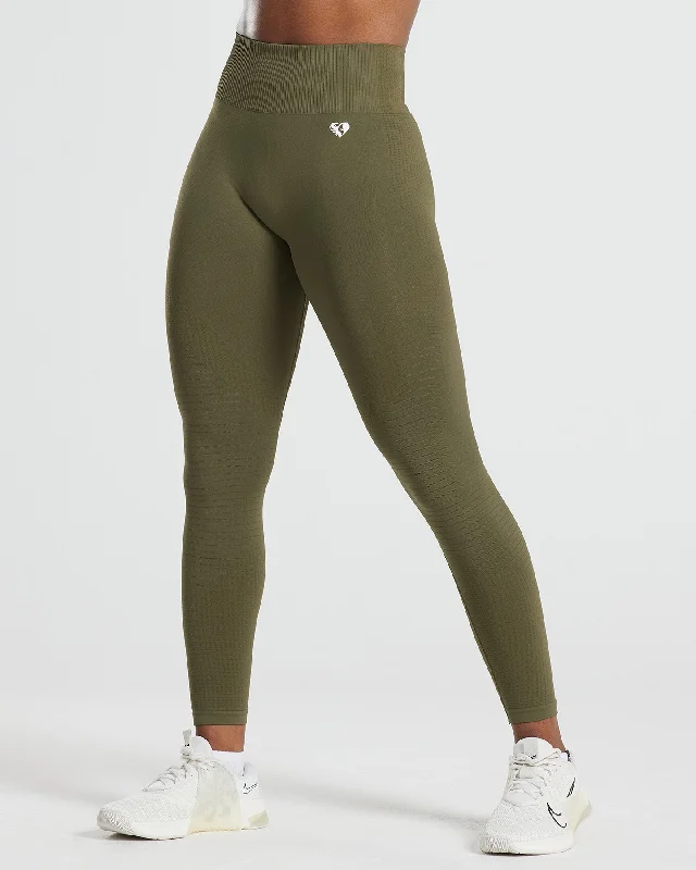 Power Seamless Leggings | Khaki