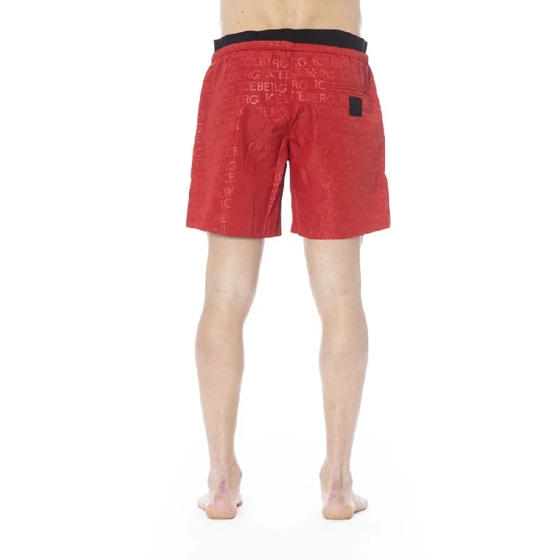 Red Polyester Swimwear