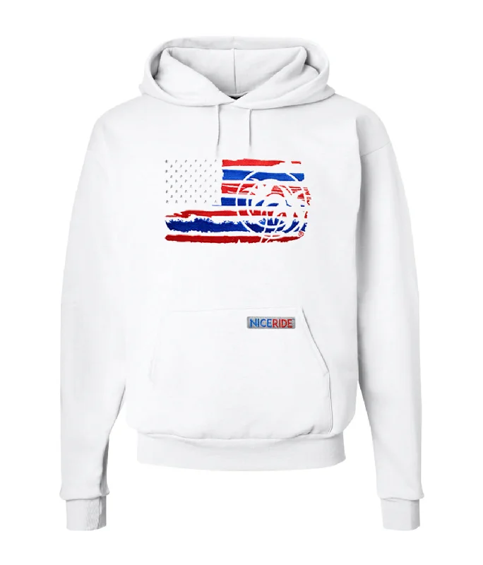 ""Strong Faded"" White Pullover Hoodie For Men And Women