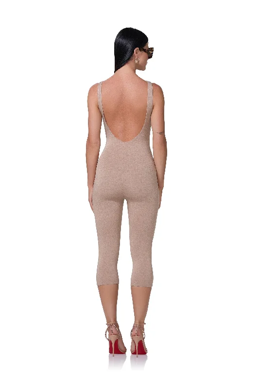 Tahlia Capri Catsuit - Heather Taupe