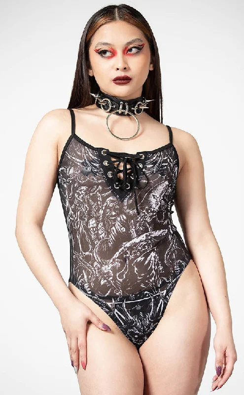 Violenta Lace-Up Bodysuit