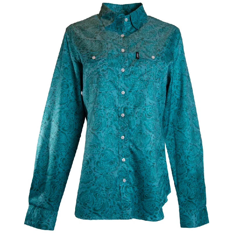 Youth ""Sol Competition"" Girls Teal Floral Long Sleeve