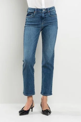 Mid Rise Ultra Stretch Slim Straight Jeans