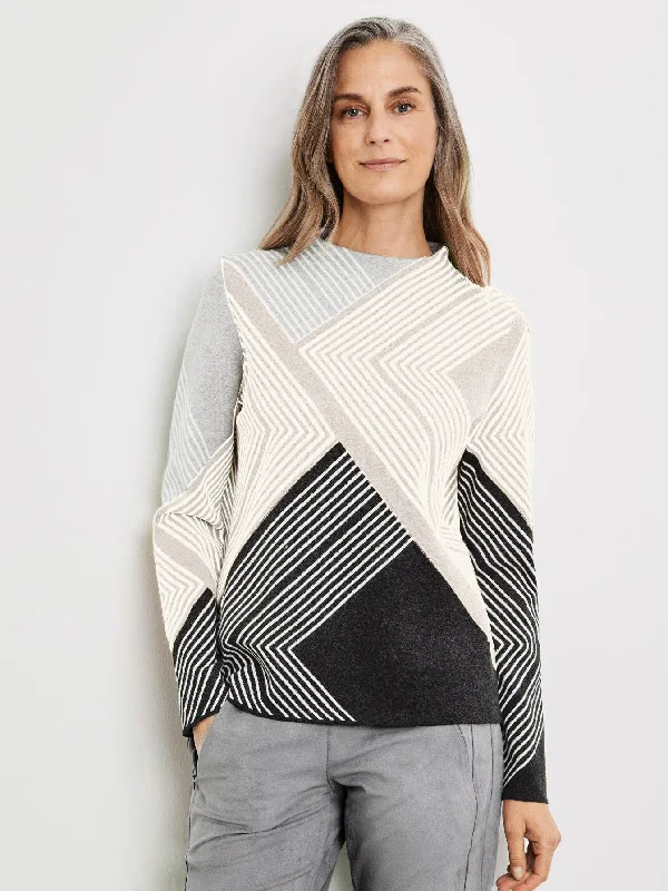 Pullover with a Graphic Pattern