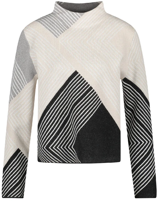 Pullover with a Graphic Pattern